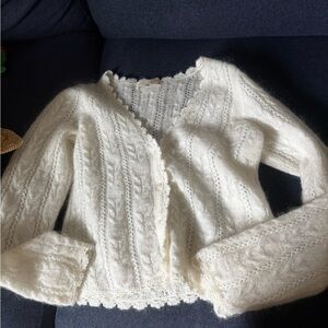 Sézane crotchet Textured Cardigan